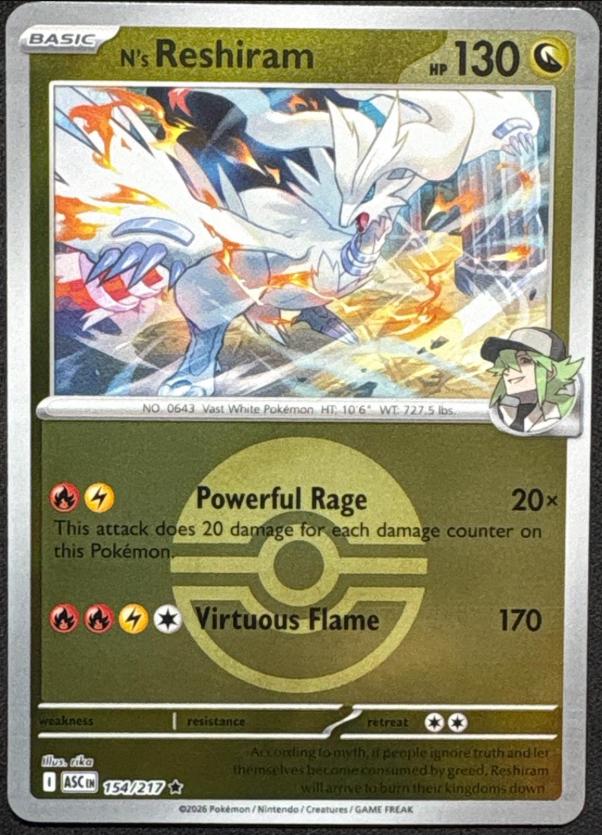 Ascended Heroes N's Reshiram [Ball] Pokémon card
